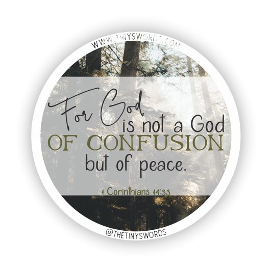 1 Corinthians 14:33 Sticker