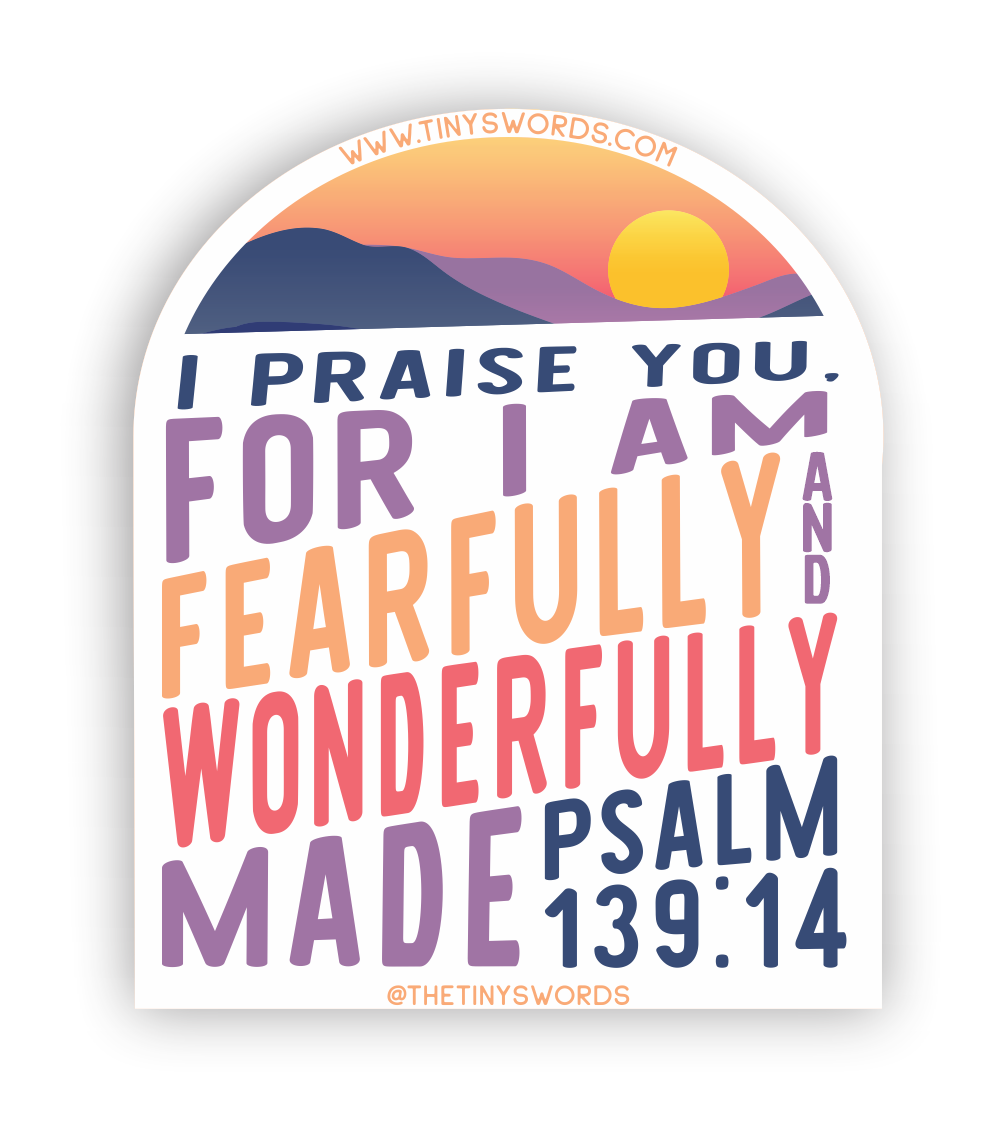 Psalm 139:14 Sticker