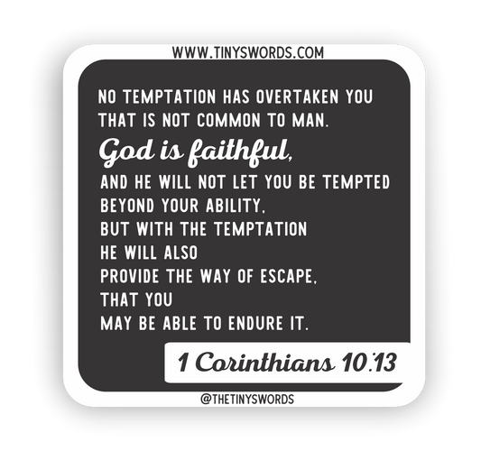 1 Corinthians 10:13 Sticker
