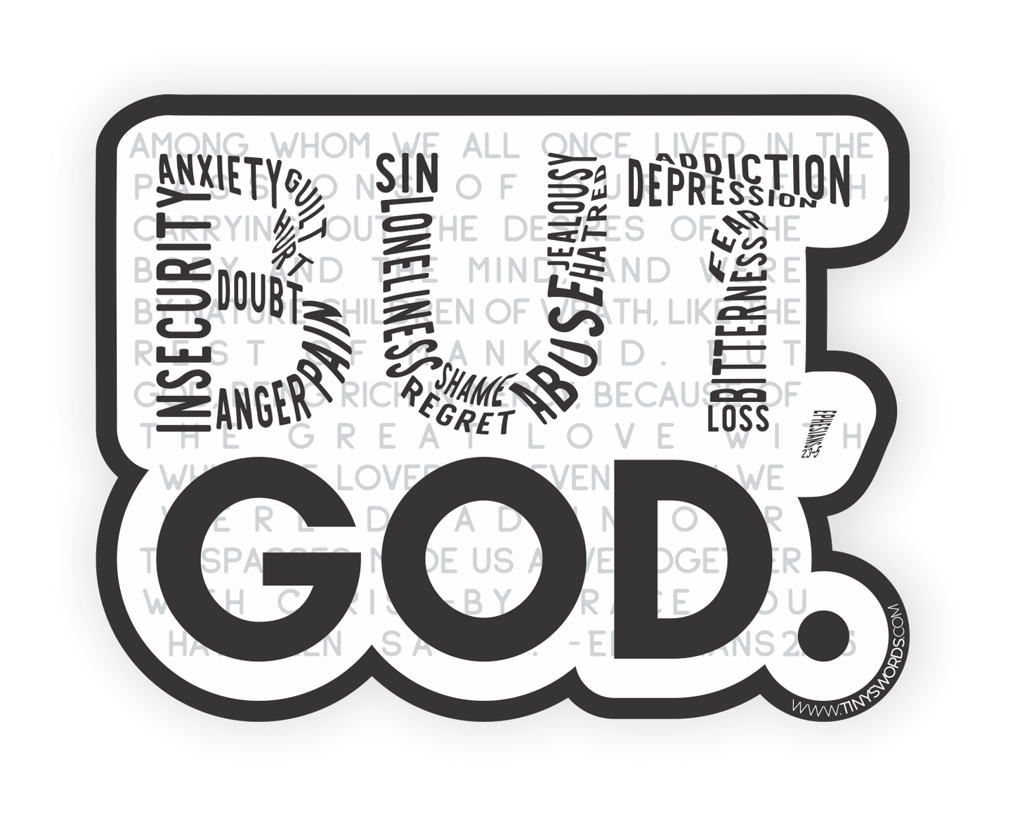 Ephesians 2:3-5 | But God Sticker
