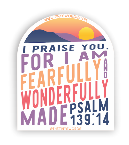 Psalm 139:14 Sticker